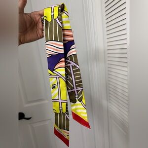 Hermes Multicolor Twilly Scarf